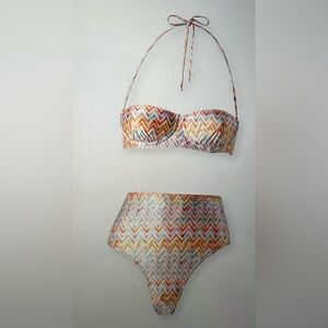 Missoni swim zig zag print bikini